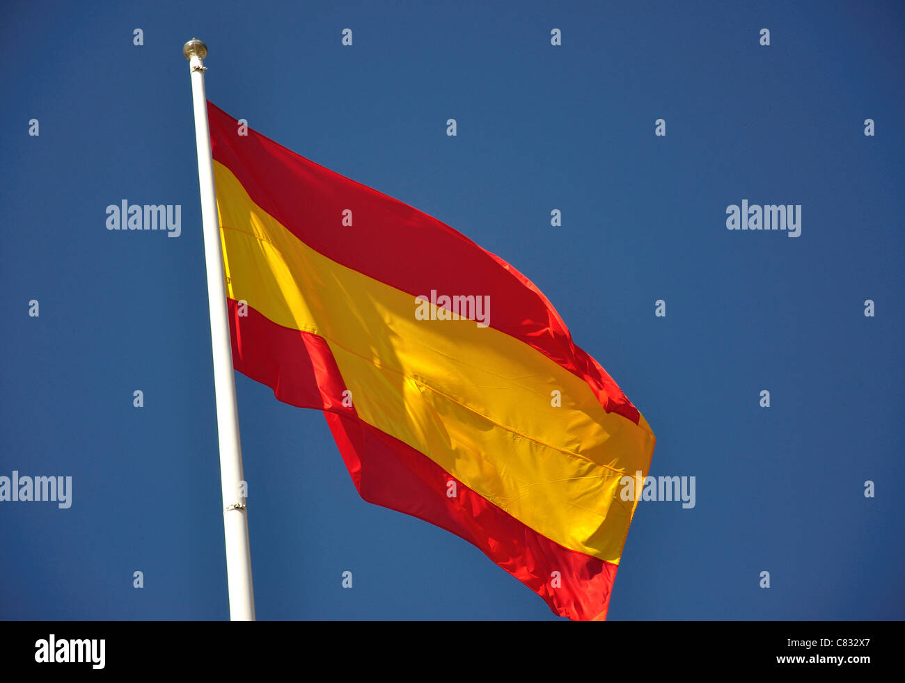 Die Flagge der Provinz Tarragona, Katalonien, Spanien, Costa Daurada, Tarragona, Spanien Stockfoto