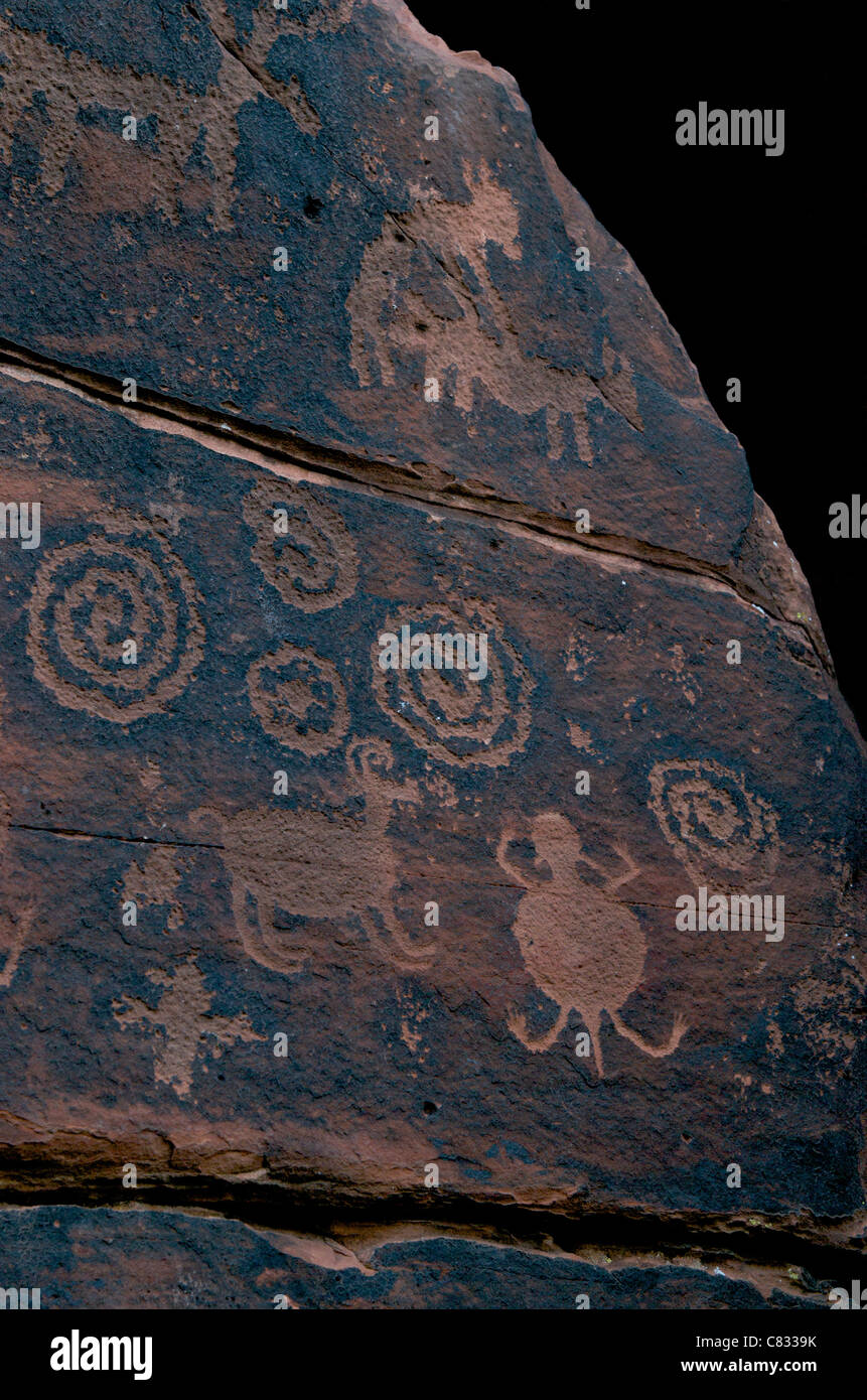 Sinagua indianische Felszeichnungen Stockfoto