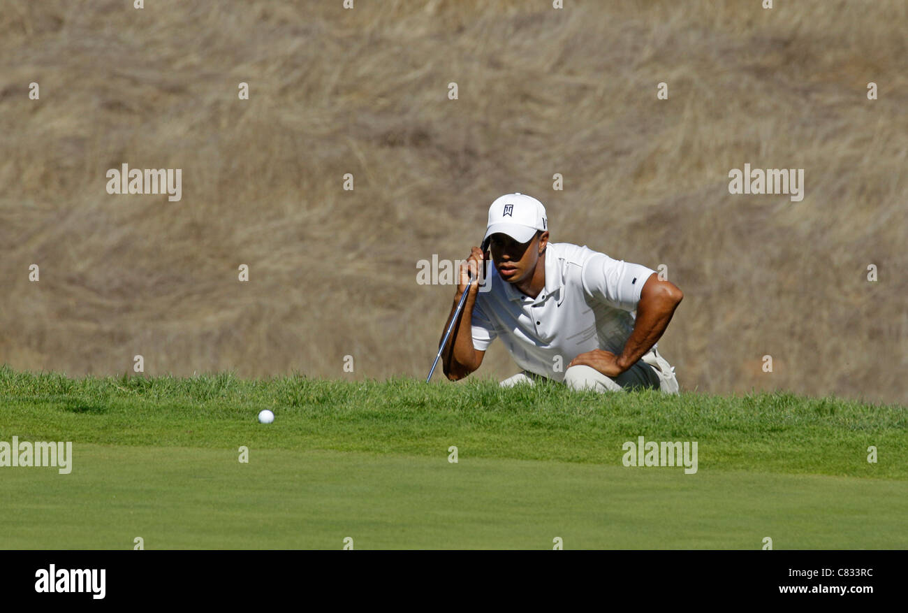 Tiger Woods in Kalifornien PGA Golf golfer Stockfoto