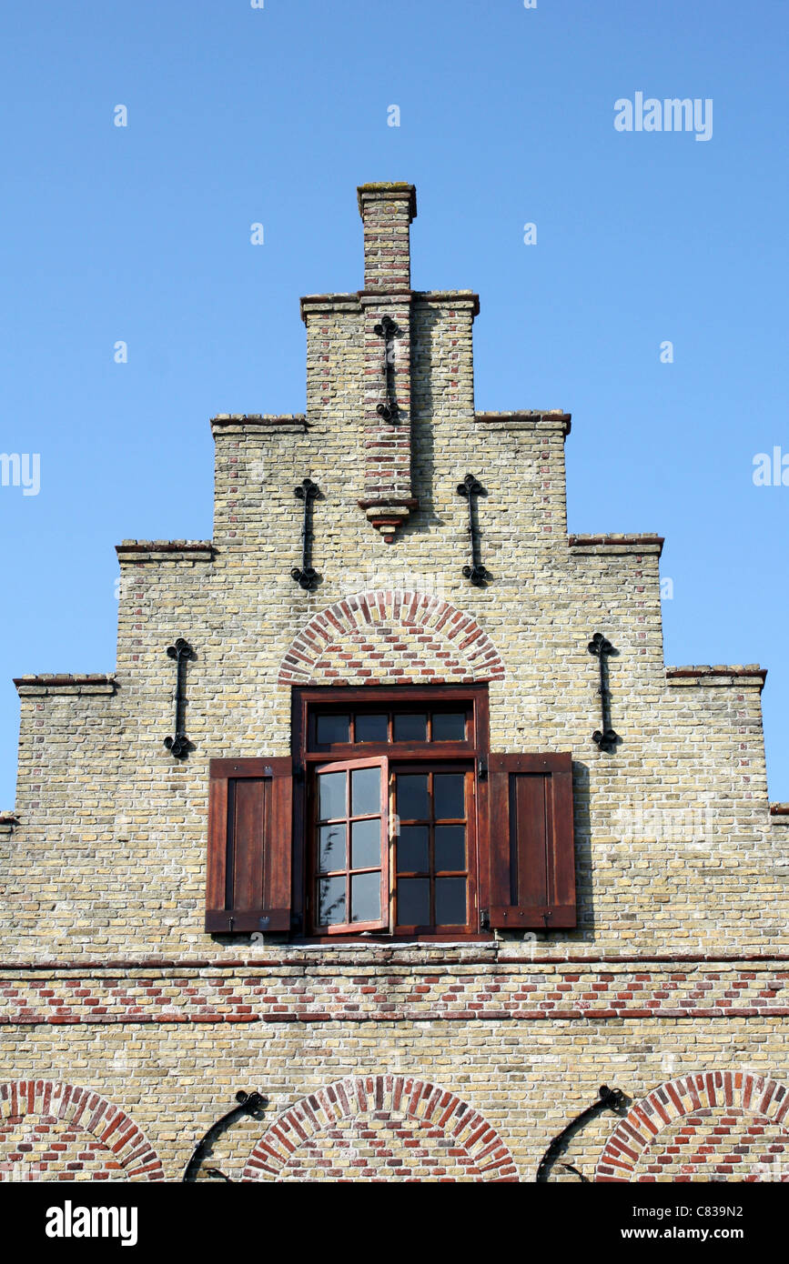 Schöne Fassade eines Hauses Insel Terschelling n den Niederlanden Stockfoto