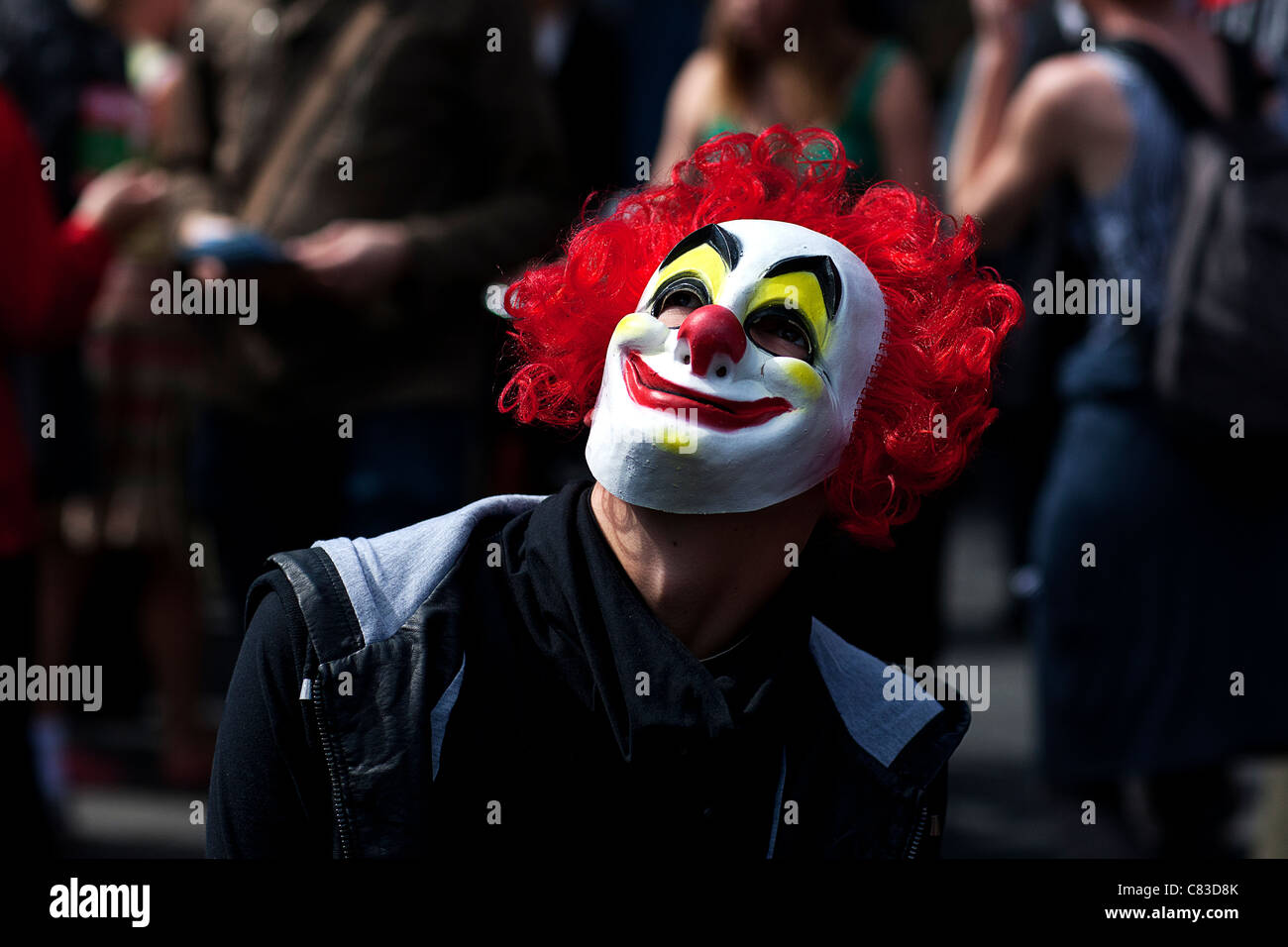 Clown auf die Fringe.Edinburgh. Scotland.2011 Stockfoto