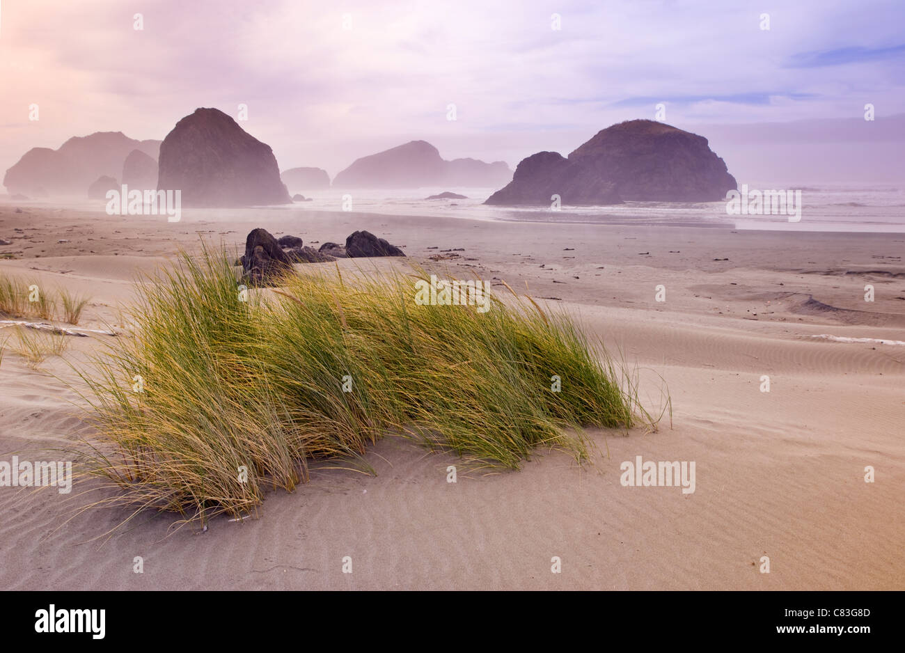 Menschenleeren Strand-Szene im südlichen Oregon Stockfoto