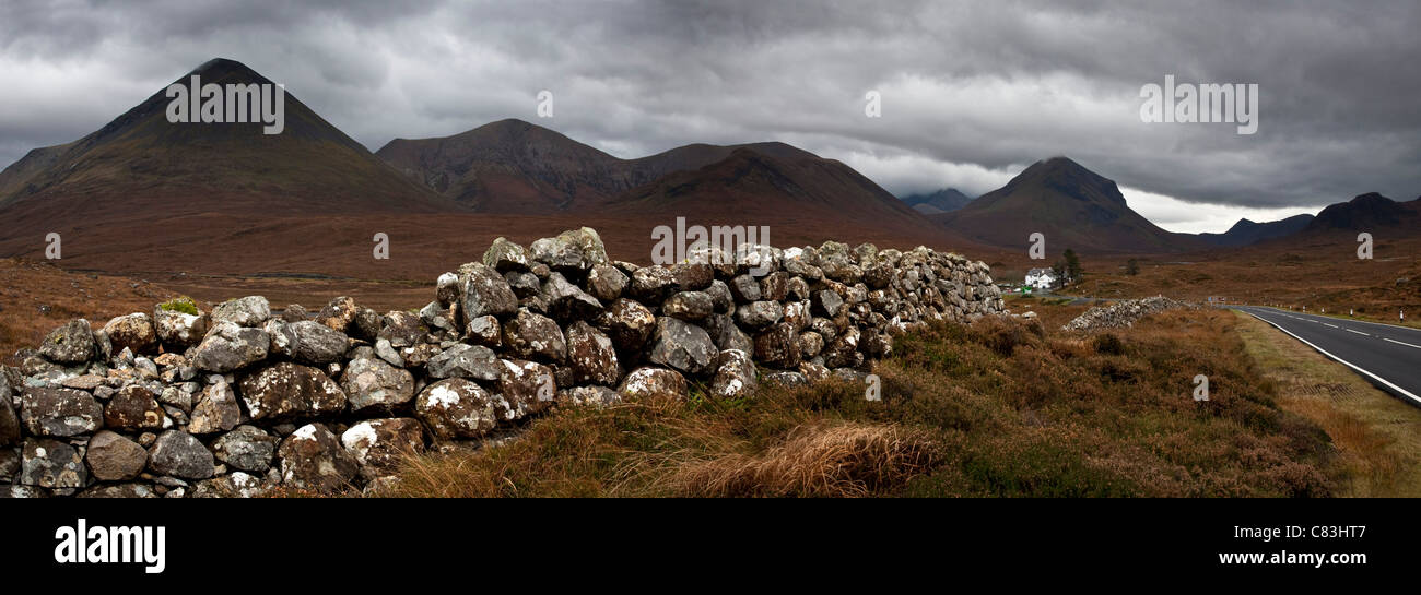 Die Cuillin Hills von Sligachan, Isle Of Skye, Schottland Stockfoto