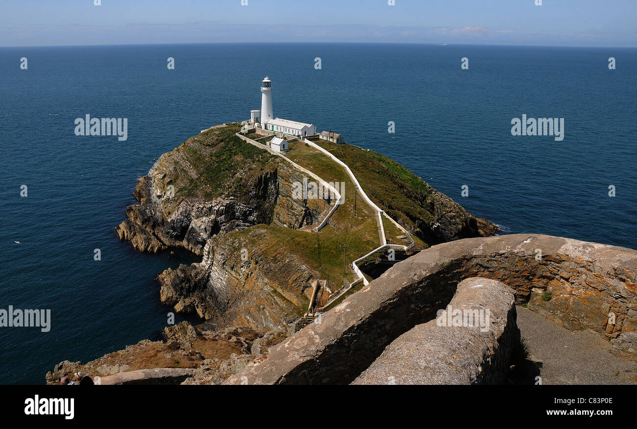 SOUTH STACK LEUCHTTURM, ANGLESEY, NORDWALES Stockfoto