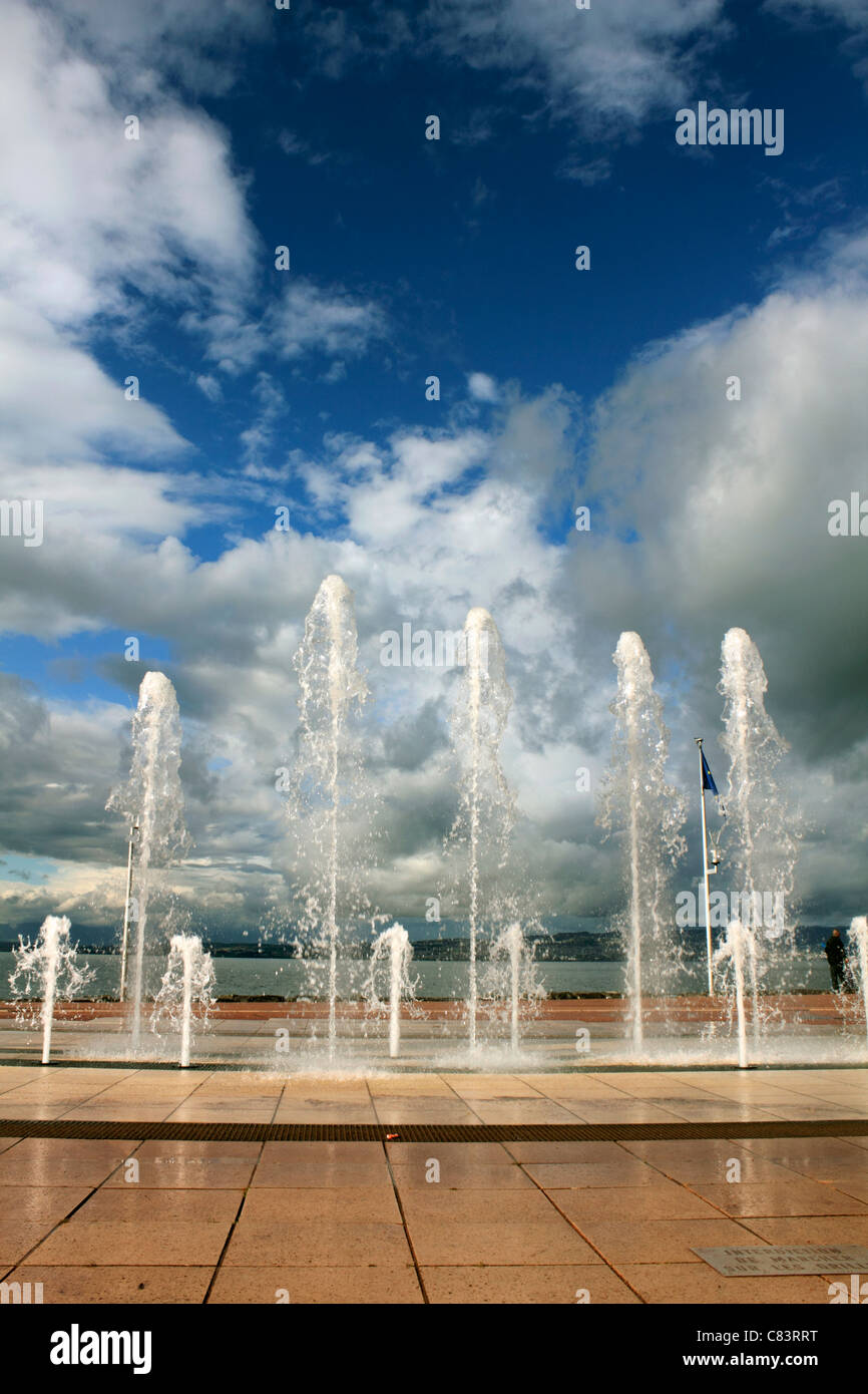 Évian-Les-Bains am Genfersee in Haute-Savoie-Abteilung der Region Rhône-Alpes im Südosten Frankreichs. Stockfoto