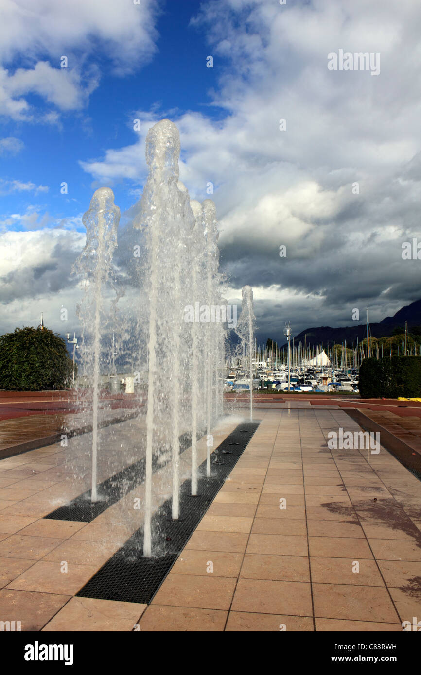 Évian-Les-Bains am Genfersee in Haute-Savoie-Abteilung der Region Rhône-Alpes im Südosten Frankreichs. Stockfoto