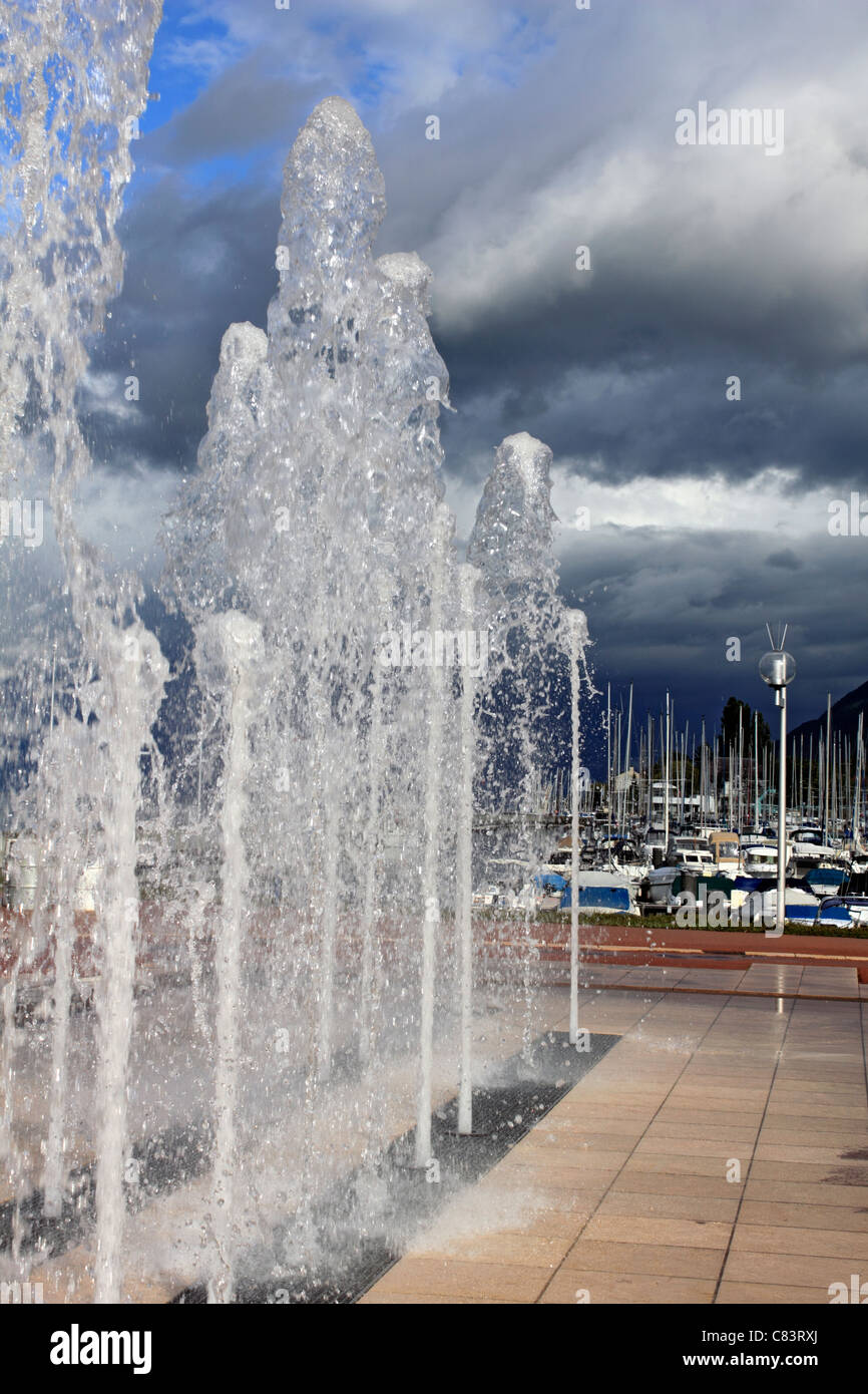 Évian-Les-Bains am Genfersee in Haute-Savoie-Abteilung der Region Rhône-Alpes im Südosten Frankreichs. Stockfoto