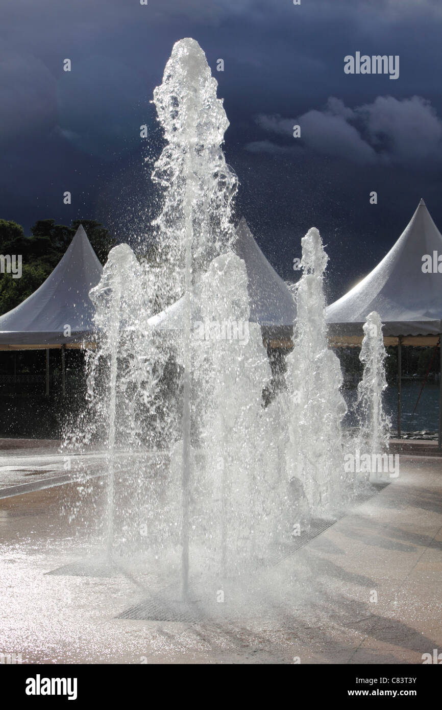 Évian-Les-Bains am Genfersee in Haute-Savoie-Abteilung der Region Rhône-Alpes im Südosten Frankreichs. Stockfoto