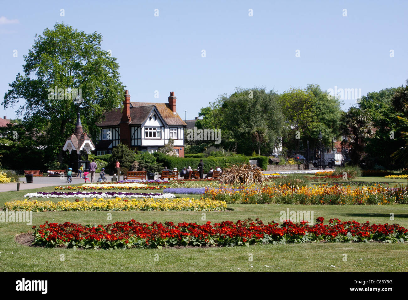 Rundholz-Park in Nordwest-London Stockfoto