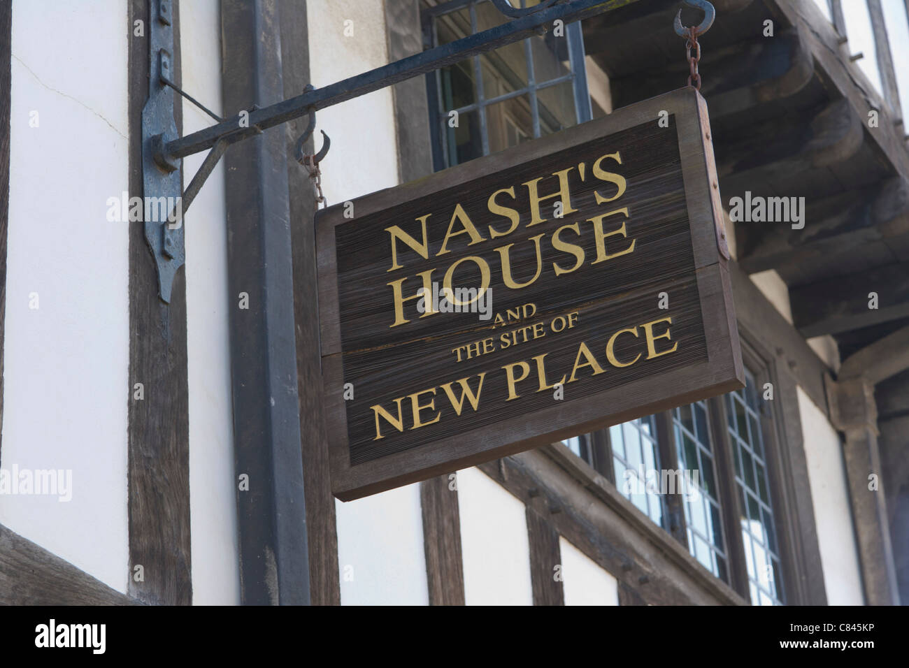 Nash Haus und dem Gelände des New Place, Chapel Street, Stratford-upon-Avon, Warwickshire, England, UK Stockfoto