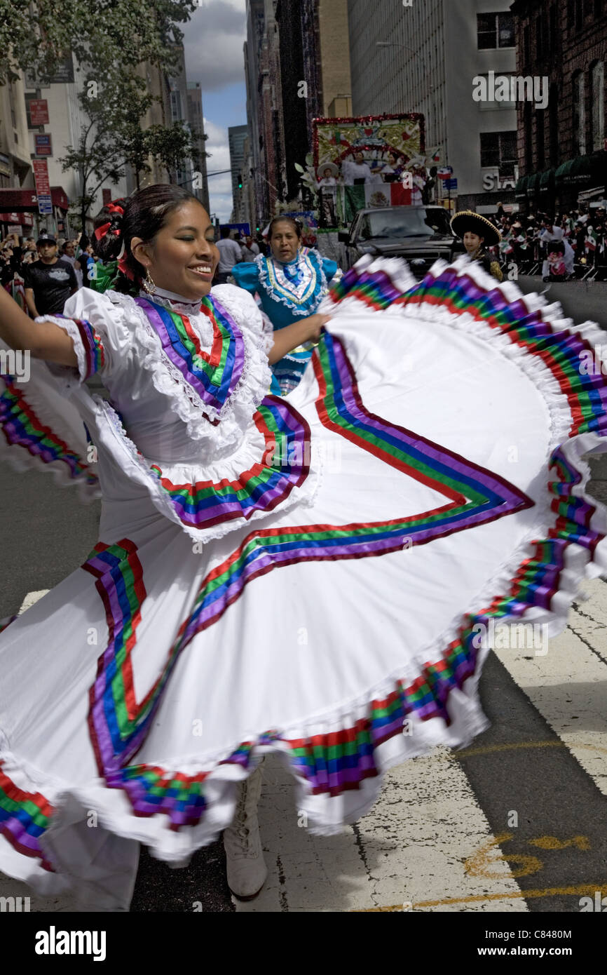 Mexikanische Unabhängigkeitstag Parade; NEW YORK CITY. Stockfoto