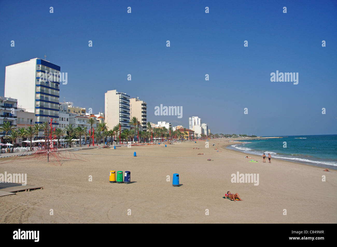 Platja del Forti, Vinaròs, Costa del Azahar, Provinz Castellón, Valencia, Spanien Stockfoto