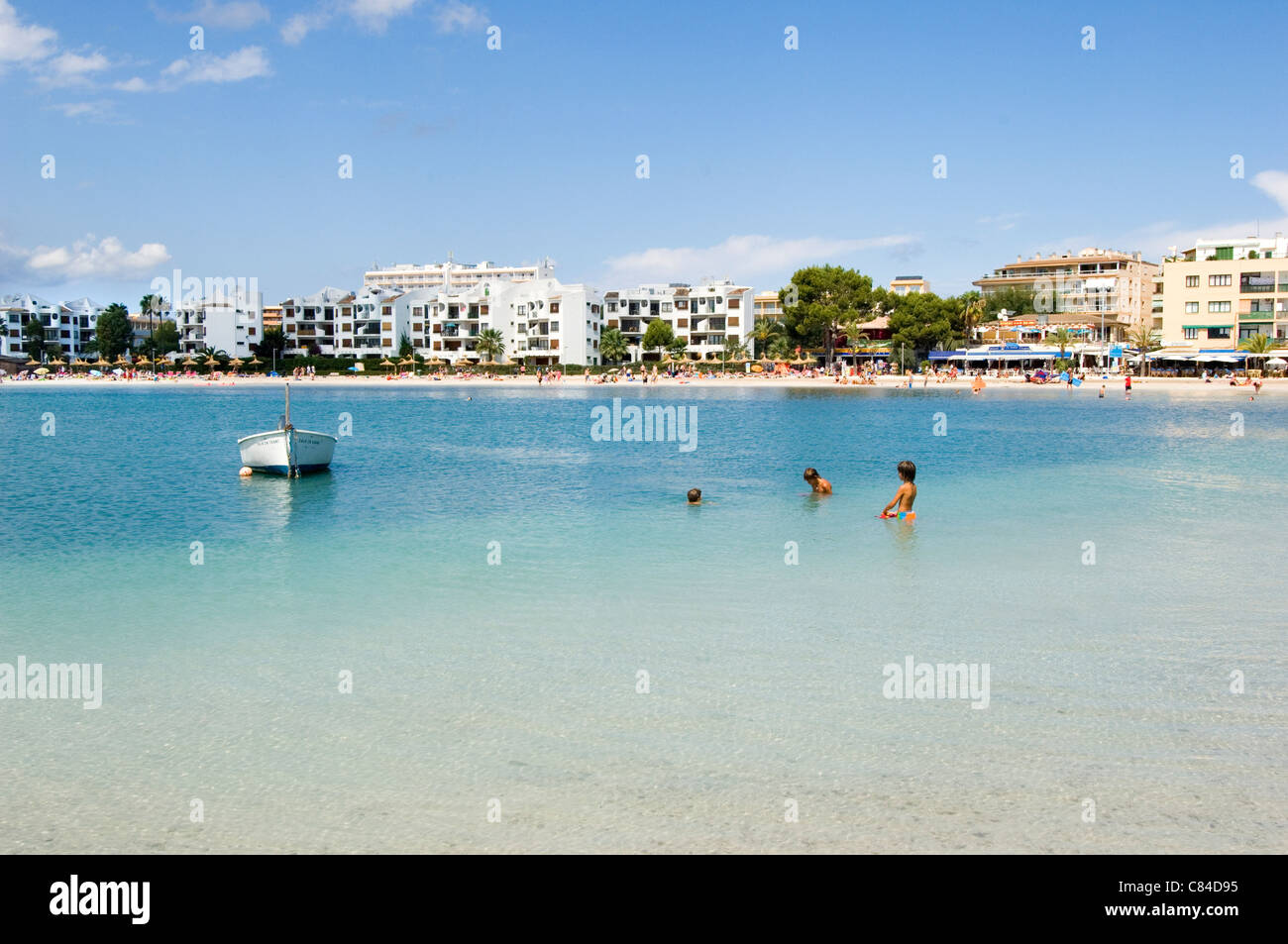 Mallorca, Port de Alcudia, Strand Stockfoto