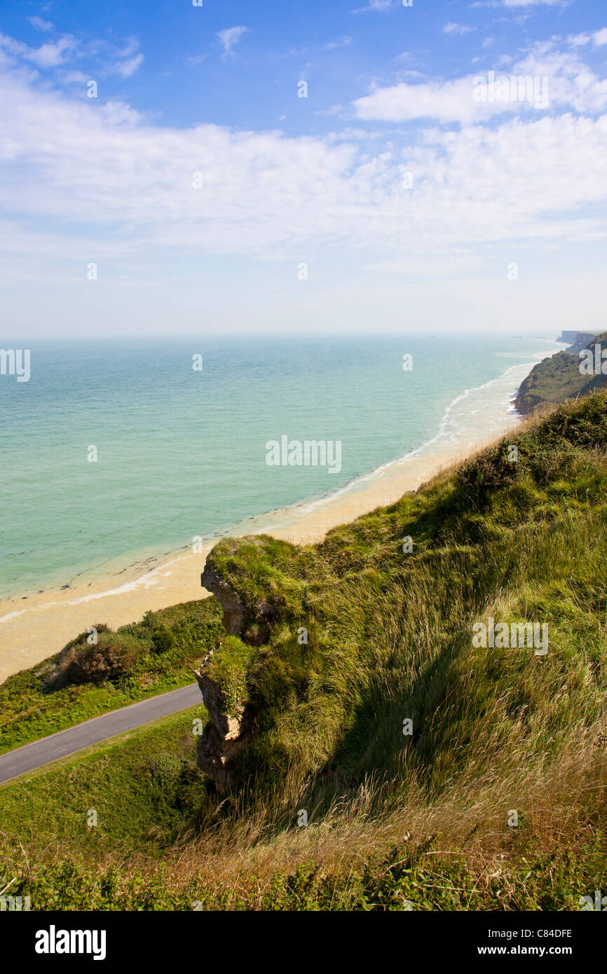 Zeigen Sie am d-Day Beach, Normandie an, Frankreich Stockfoto