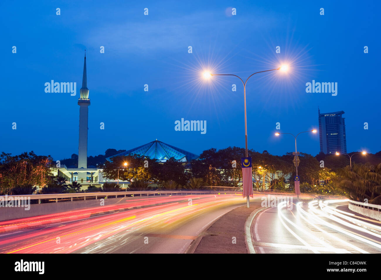 Nationalmoschee, Kuala Lumpur, Malaysia, Süd-Ost-Asien Stockfoto