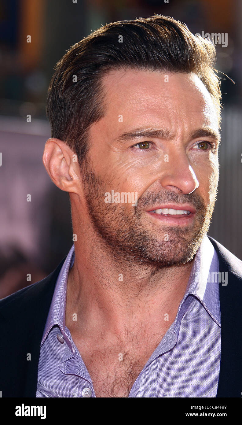 HUGH JACKMAN REAL STEEL. WELT-PREMIERE. UNIVERSAL CITY Kalifornien USA 2. Oktober 2011 Stockfoto