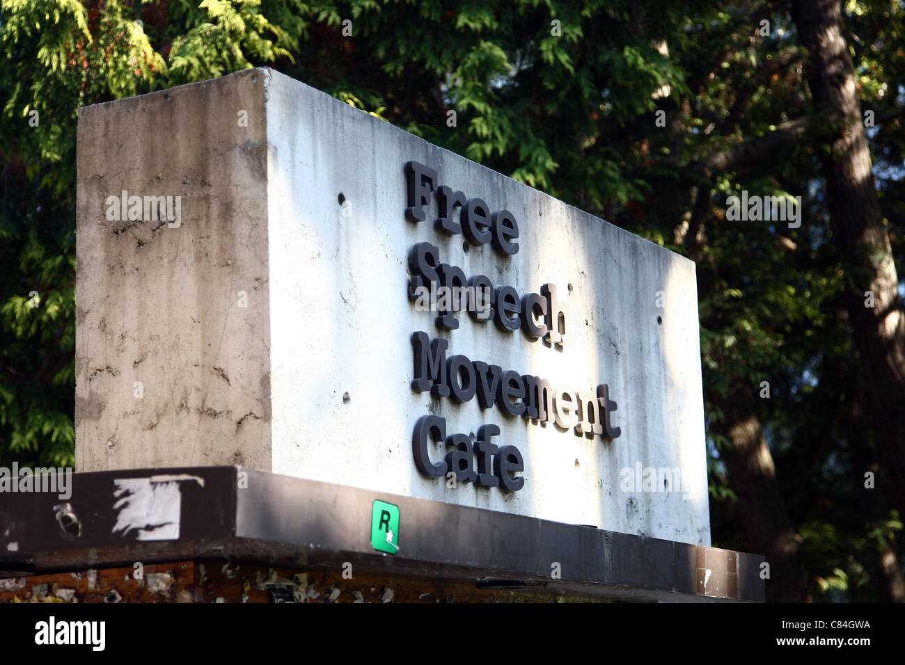 KOSTENLOSE Rede Bewegung CAFE BERKELEY UNIVERSITY OF CALIFORNIA BERKELEY CALIFORNIA USA 27. September 2011 Stockfoto