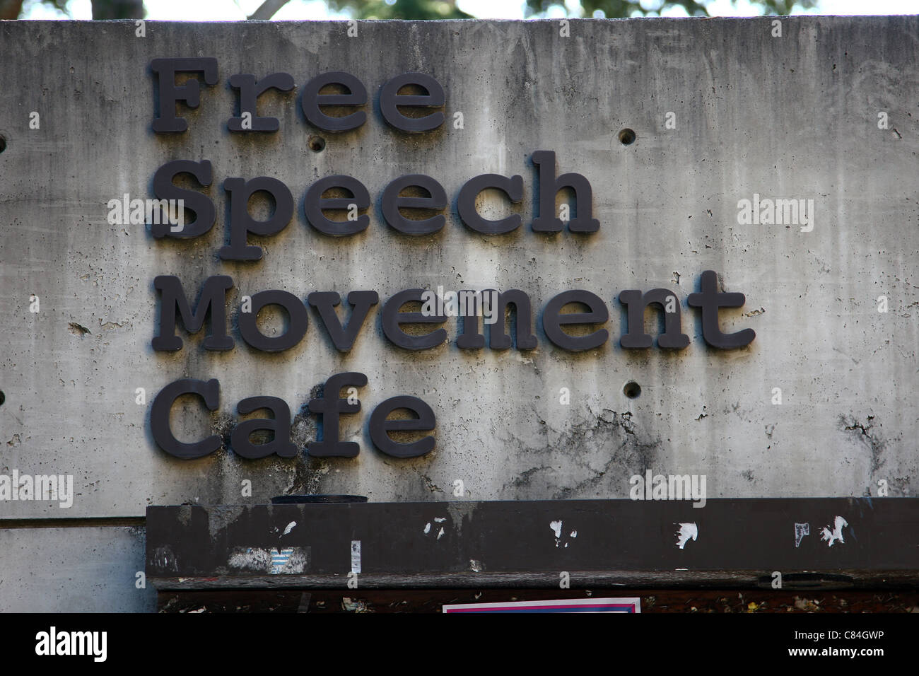 KOSTENLOSE Rede Bewegung CAFE BERKELEY UNIVERSITY OF CALIFORNIA BERKELEY CALIFORNIA USA 27. September 2011 Stockfoto