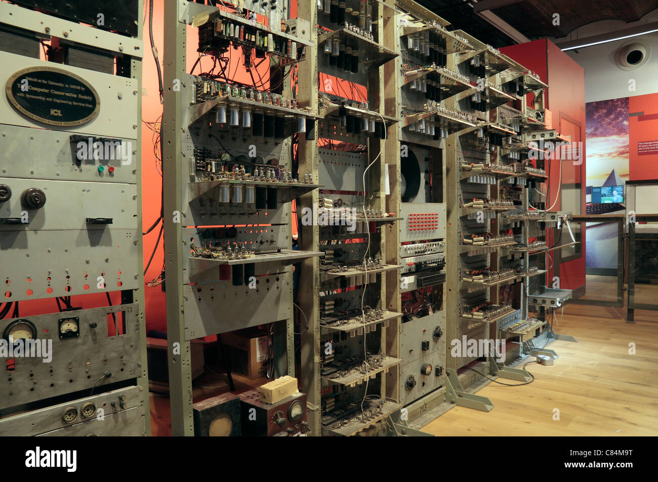 Eine arbeiten-Replik der kleinen Skala experimentelle Maschine ('Baby'), Museum of Science & Industry, Manchester, UK. Stockfoto