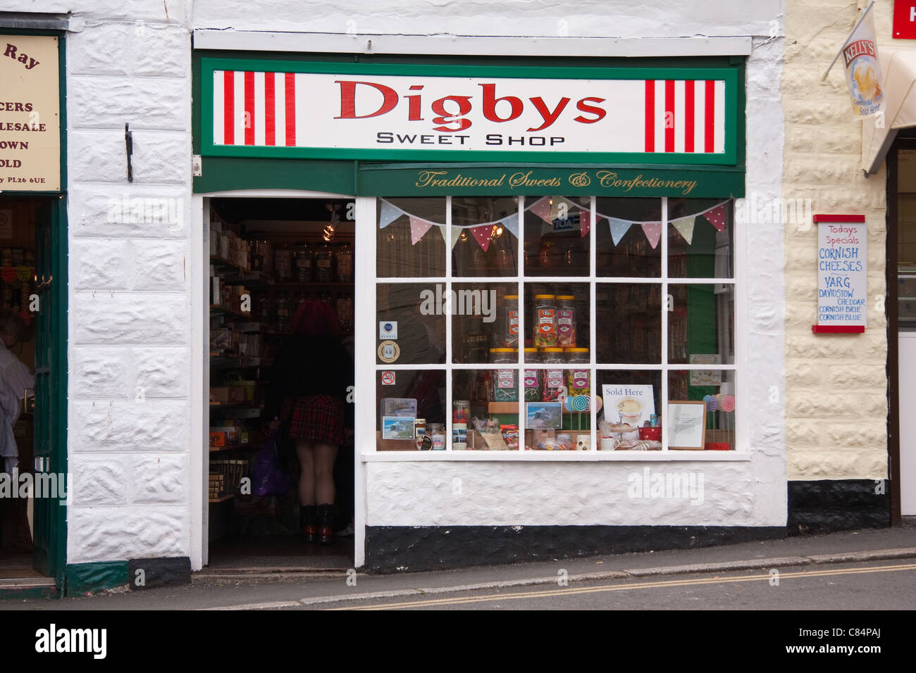 Digbys Seet Shop, Mevagissey, Cornwall Stockfoto