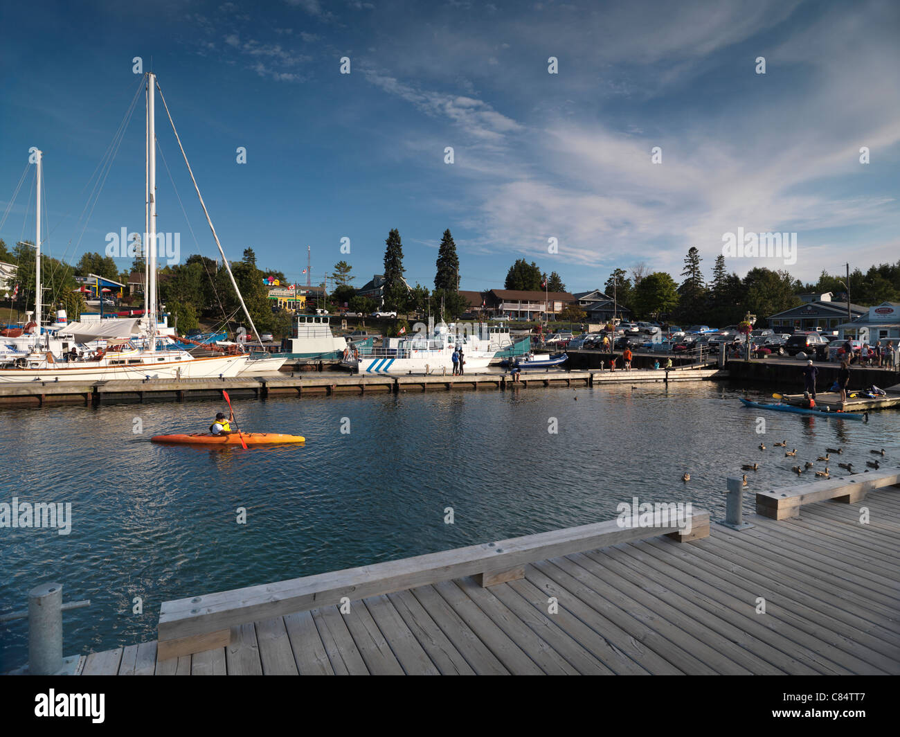 Hafen von Tobermory, Ontario, Kanada Stockfoto