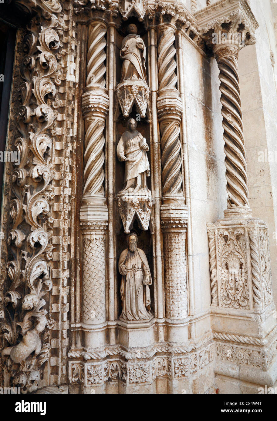 Detail von der Kathedrale von Sibenik Stockfoto