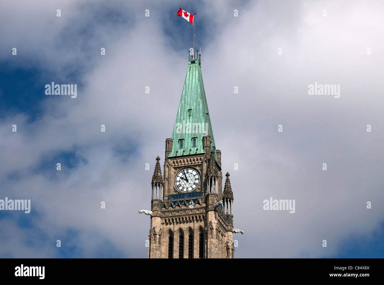 Ottawa, Parlament-Hügel-Turm Stockfoto