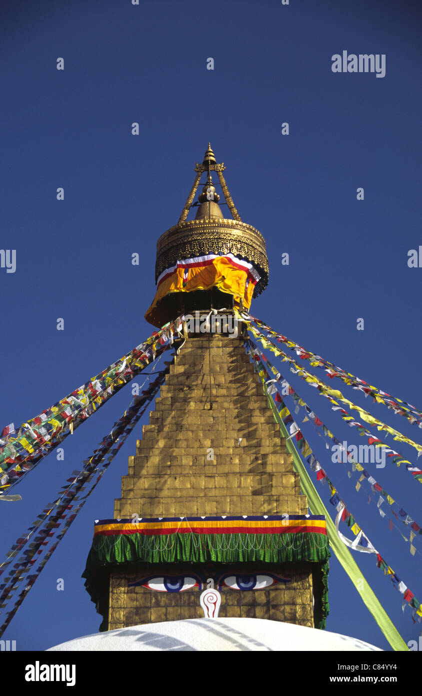 Boudhanath Stupa Kathmandu Stockfoto