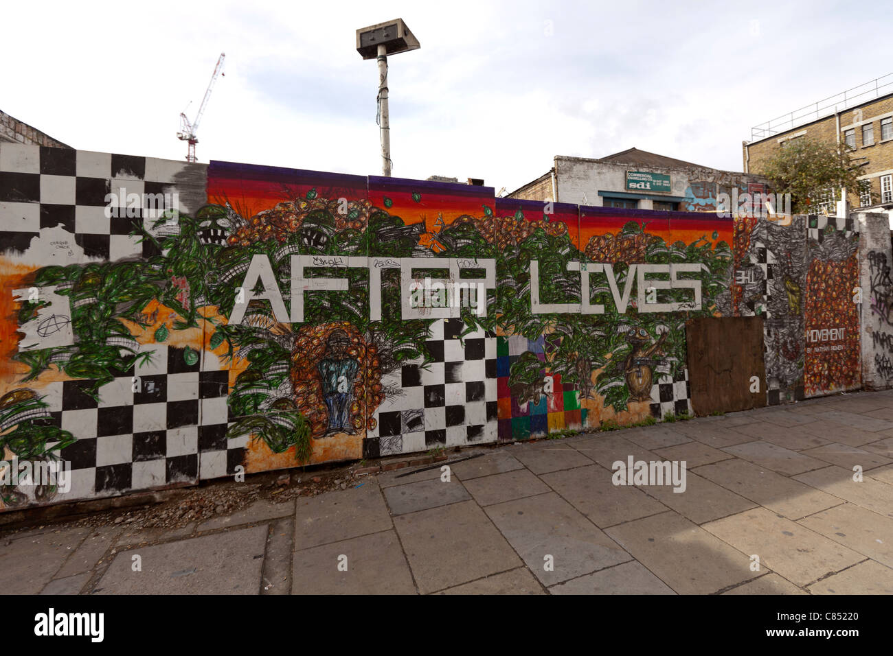 Street Art von Nathan Bowen, Brick Lane, London, UK. Stockfoto