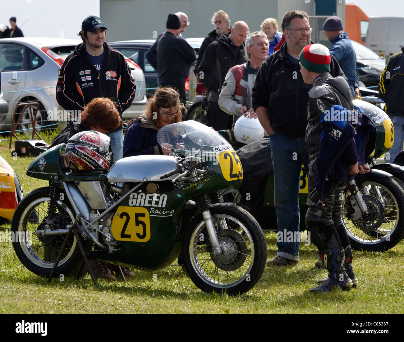 Vintage-Bike-Rennen der Isle Of Man tt Stockfoto