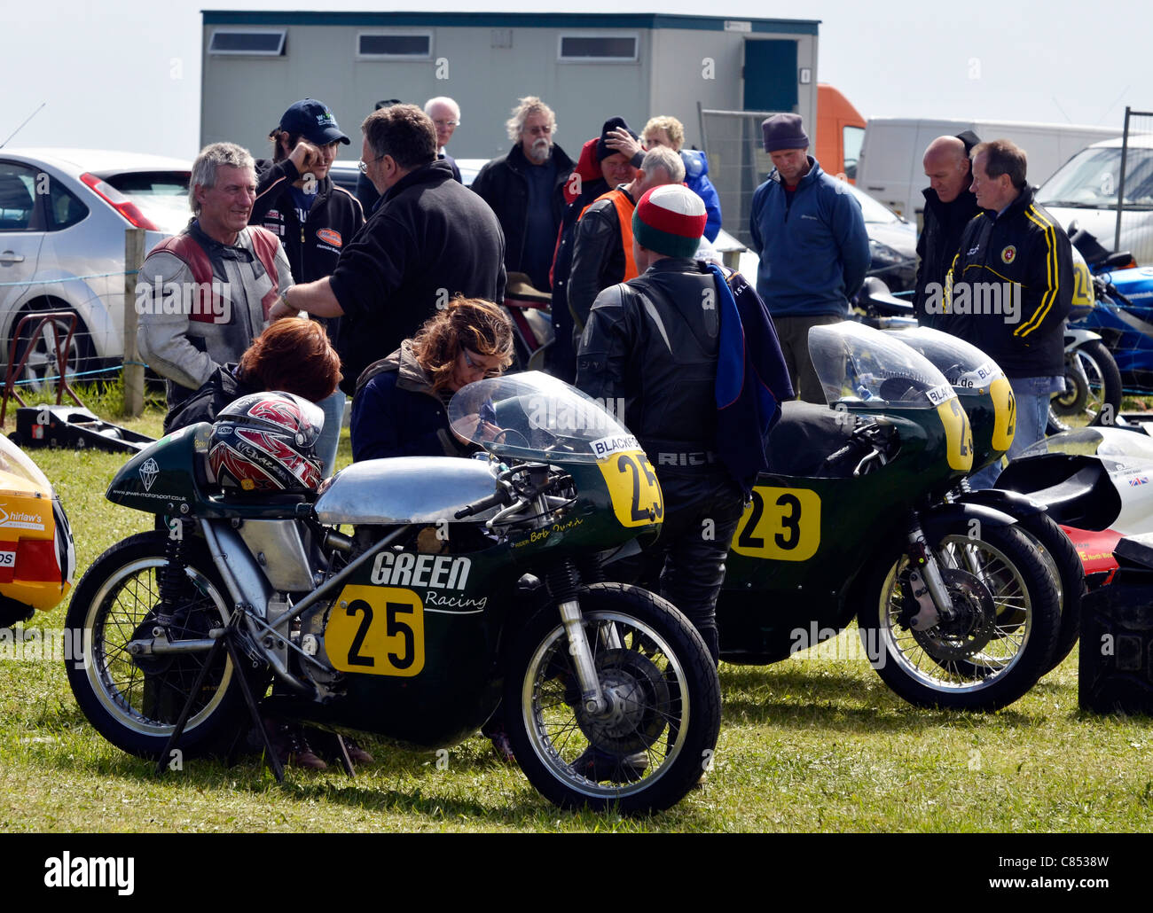 Vintage-Bike-Rennen der Isle Of Man tt Stockfoto