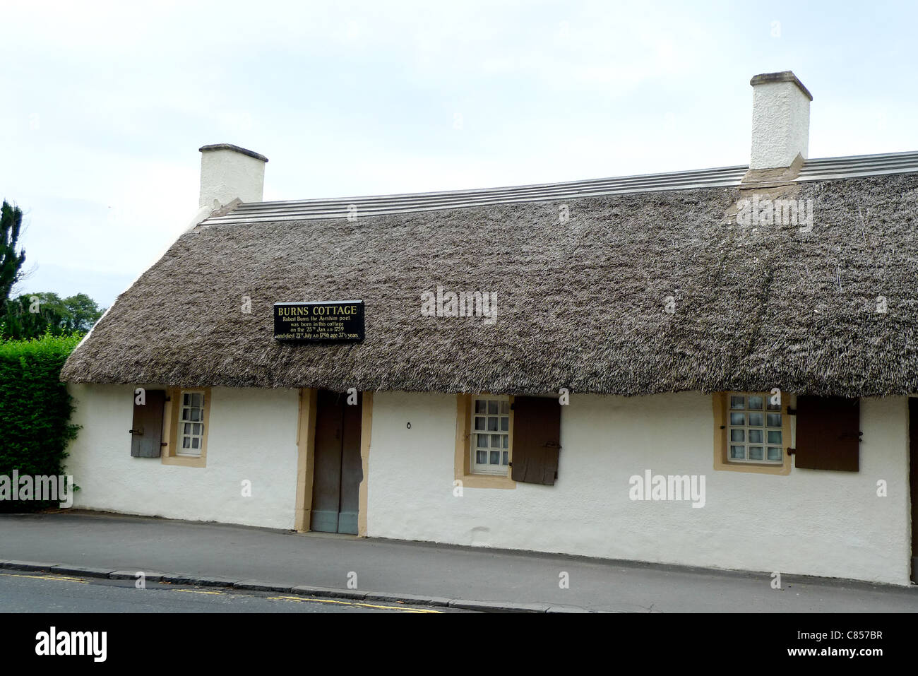 Ferienhaus-Geburtsort des schottischen Nationaldichters Robert Burns, Alloway, Schottland, 2011. Stockfoto