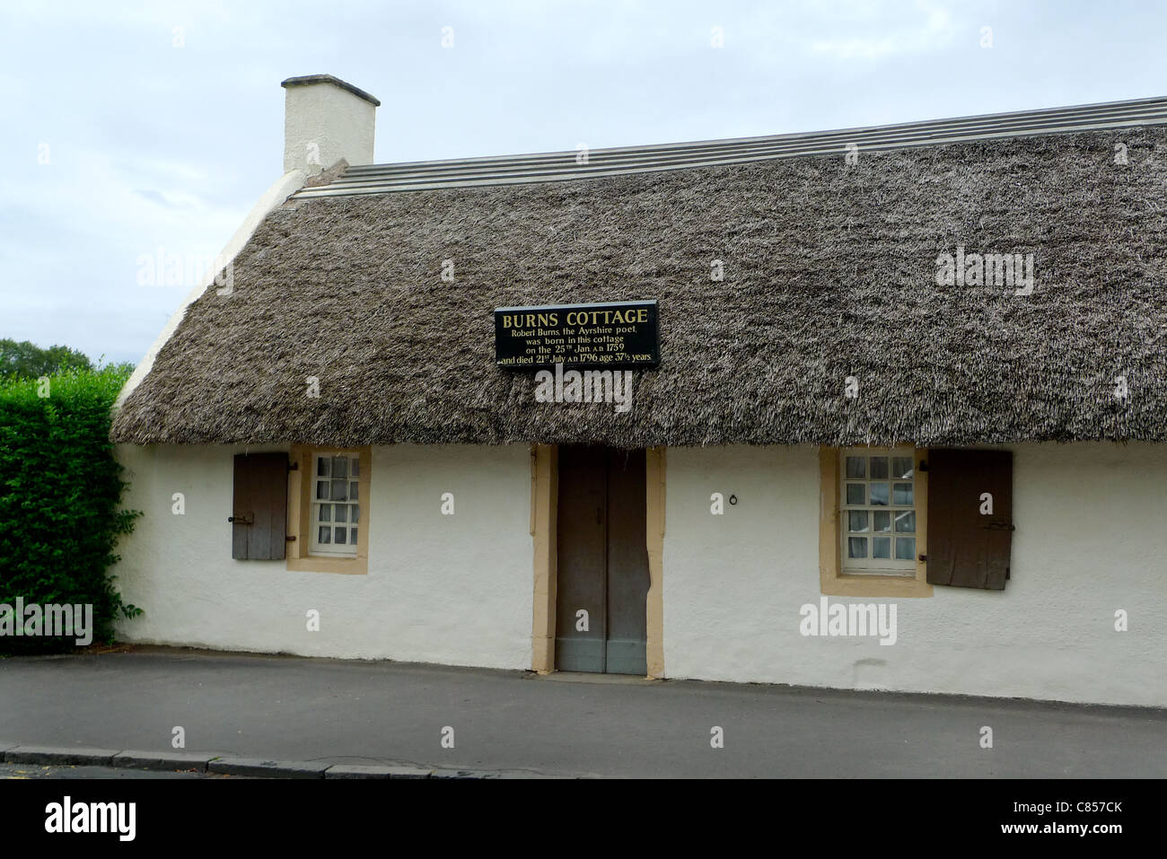 Ferienhaus-Geburtsort des schottischen Nationaldichters Robert Burns, Alloway, Schottland, 2011. Stockfoto