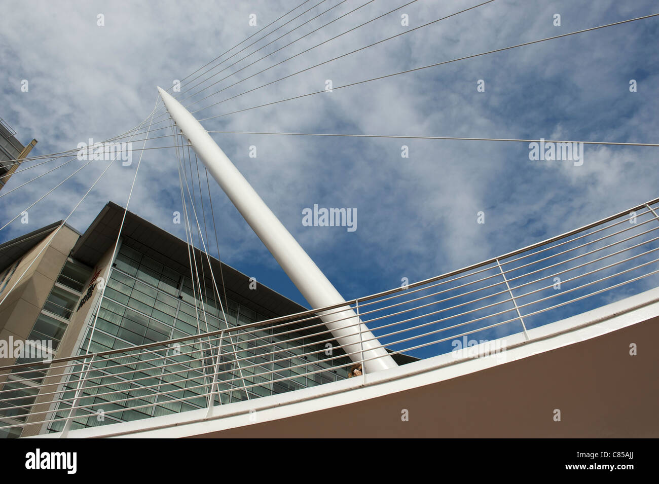 MANCHESTERS TRINITY BRIDGE Stockfoto