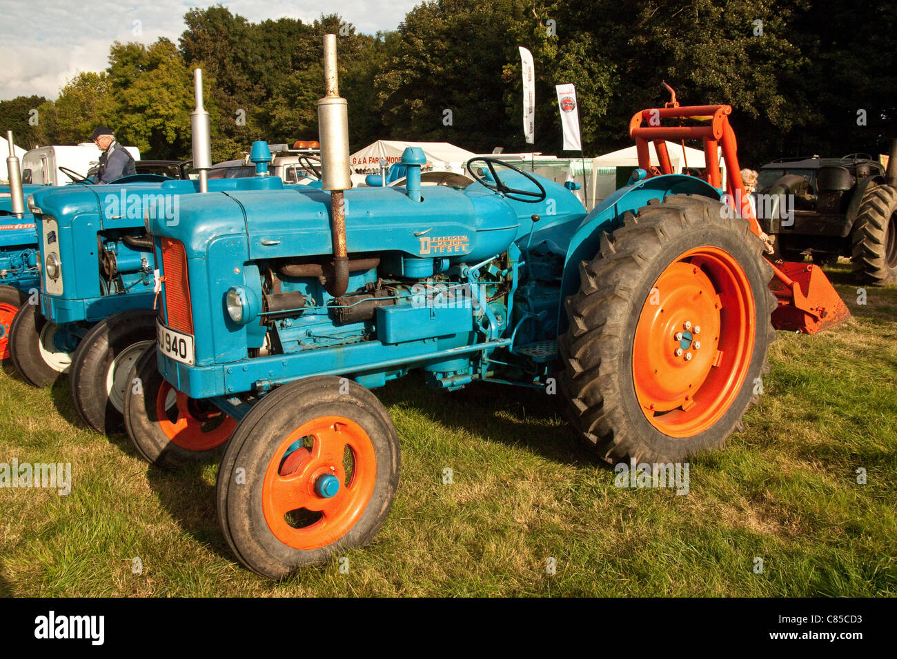 Alte Traktoren an die Alresford show 2011, Hampshire, England. Stockfoto