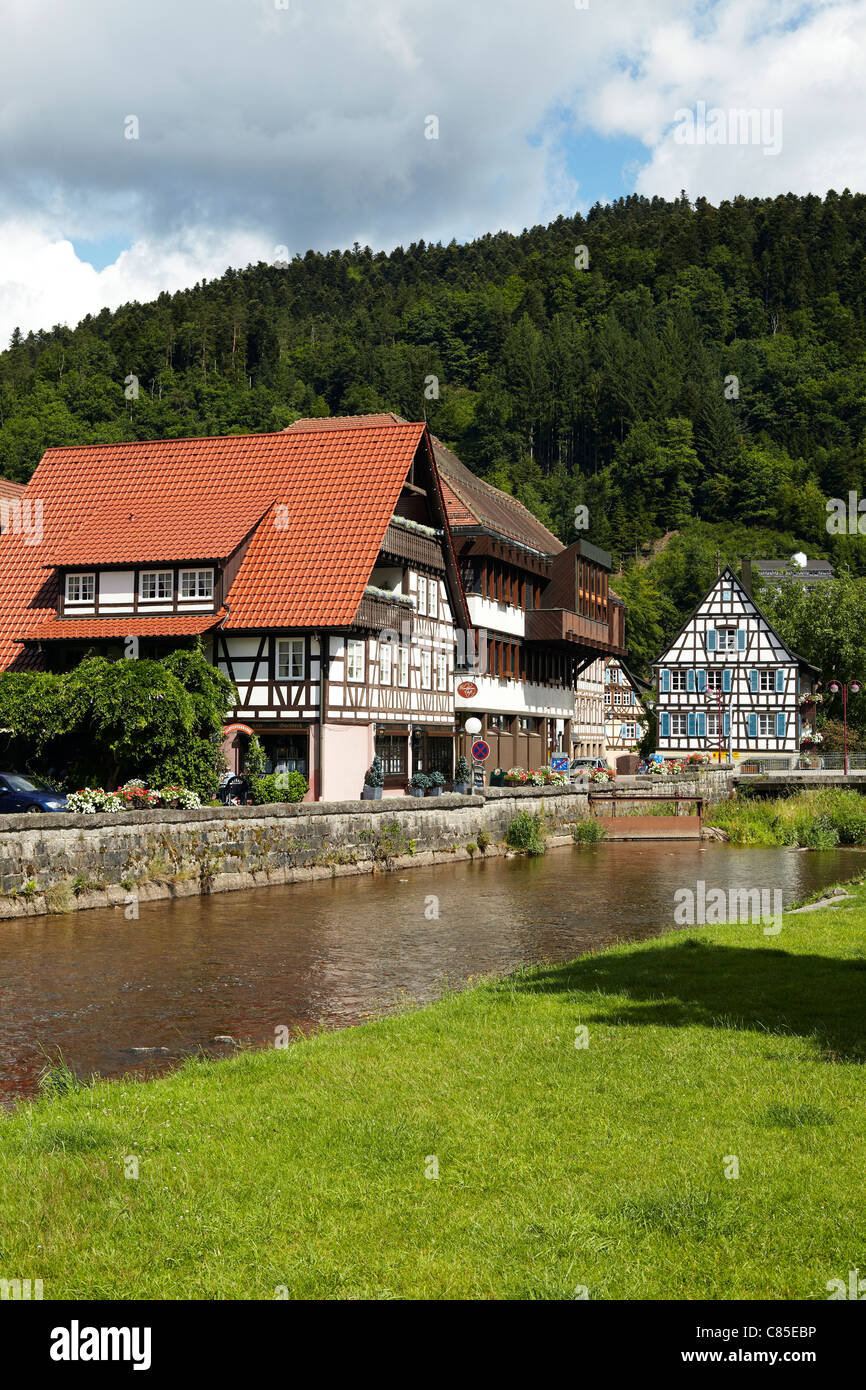 Holz Haus, Schiltach, Schwarzwald Stockfoto