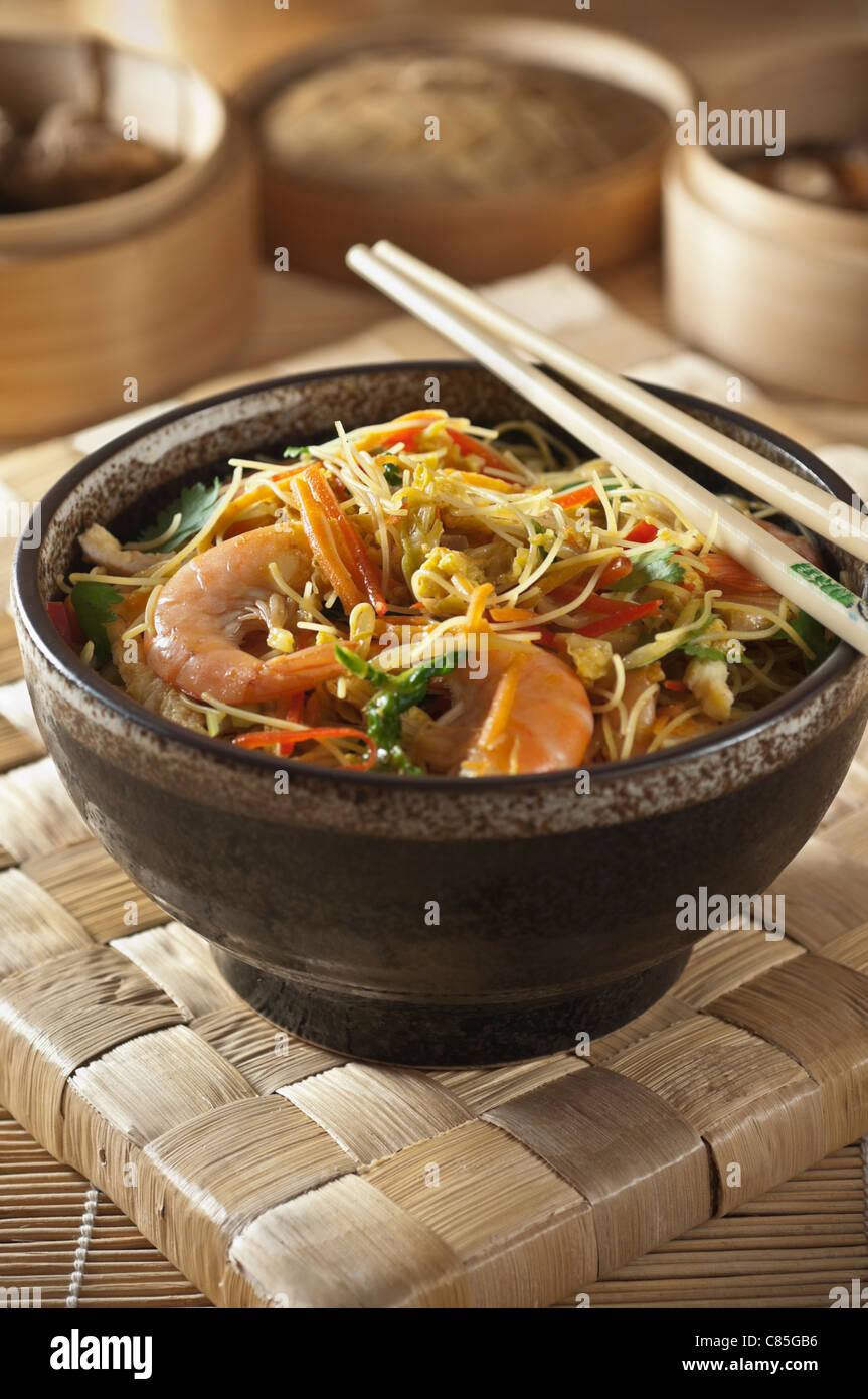 Singapur Nudeln chinesisches Essen Stockfoto