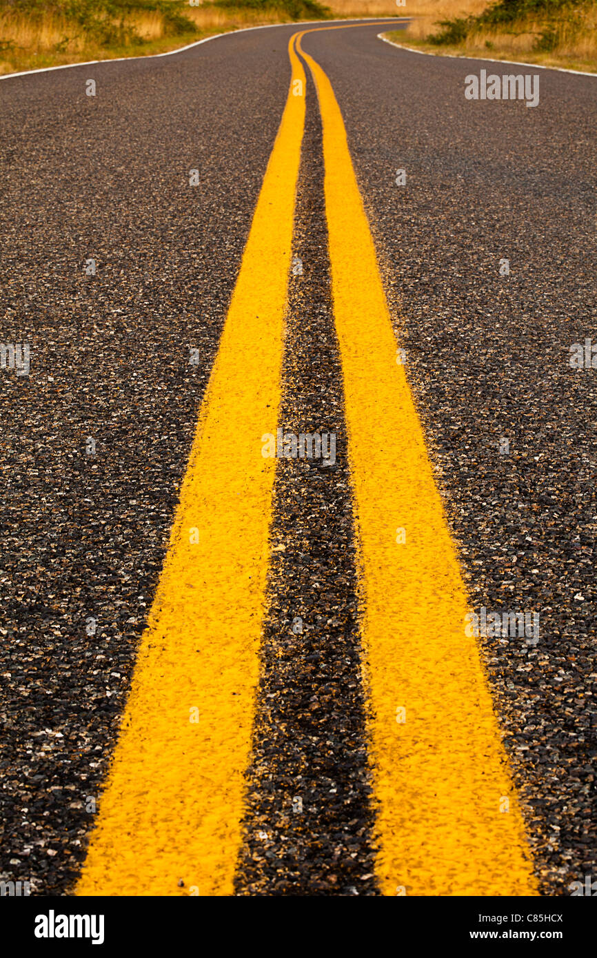 Leuchtend gelbe Linien Stockfoto