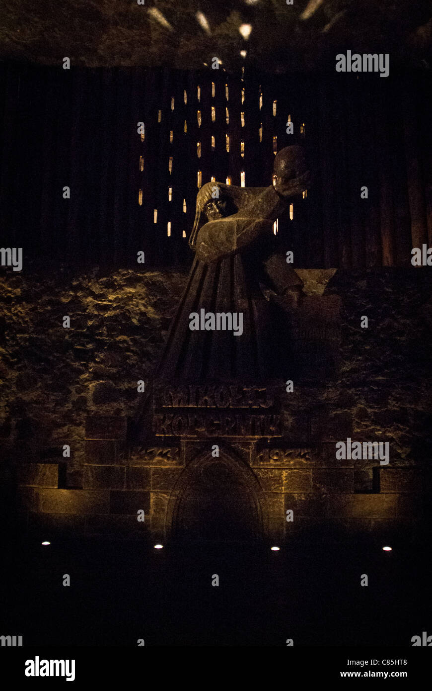 Mikolaj Kopernik Denkmal in Mikolaj Kopernik Kammer in Wieliszka Wieliczka, Denkmal des Bildhauers Władysław Hapek Stockfoto