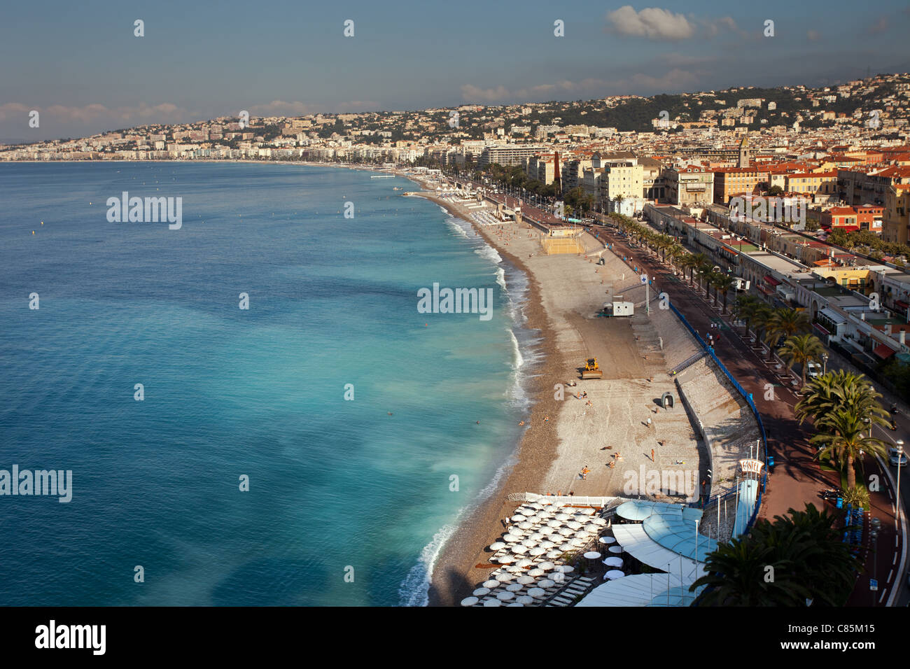 Nizza: Direkt am Meer: Promenade des Anglais Stockfoto