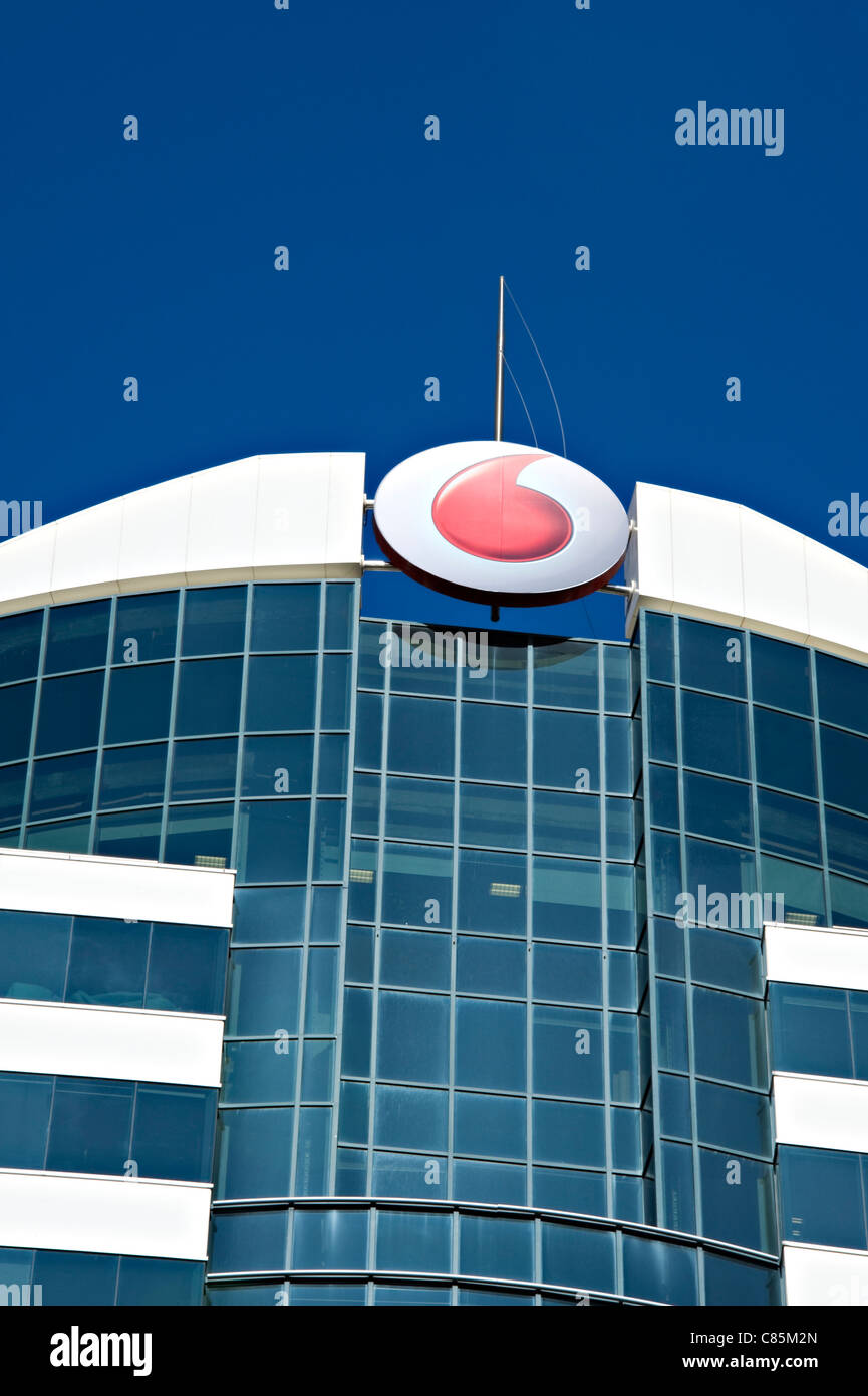 Die moderne Vodafone Tower Bürogebäude in Wellington Nordinsel Neuseeland Stockfoto