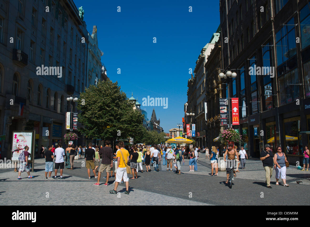 Na Prikope Straße Prag Tschechien Mitteleuropa Stockfoto