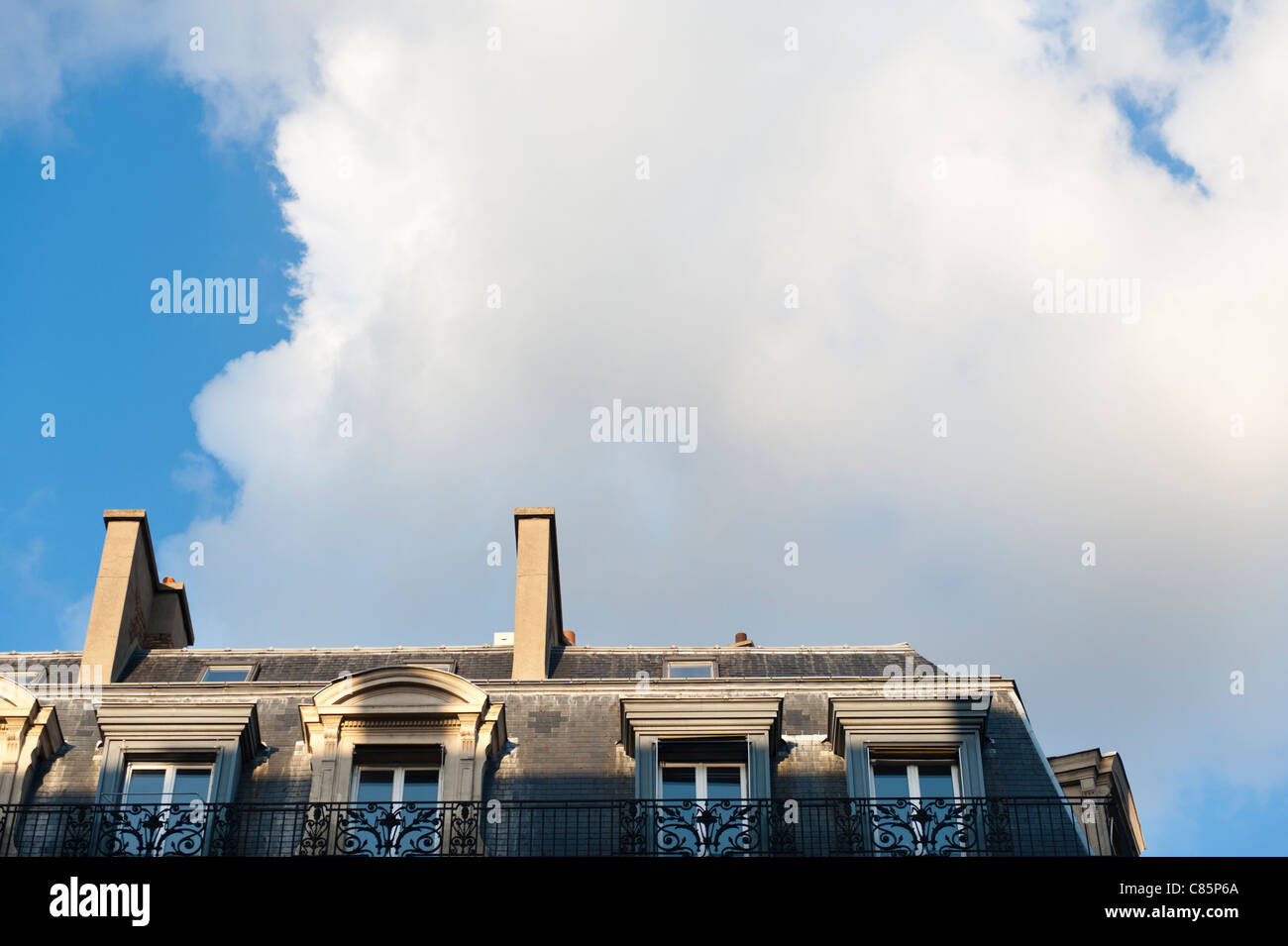 Paris-Dachgeschoss Stockfoto