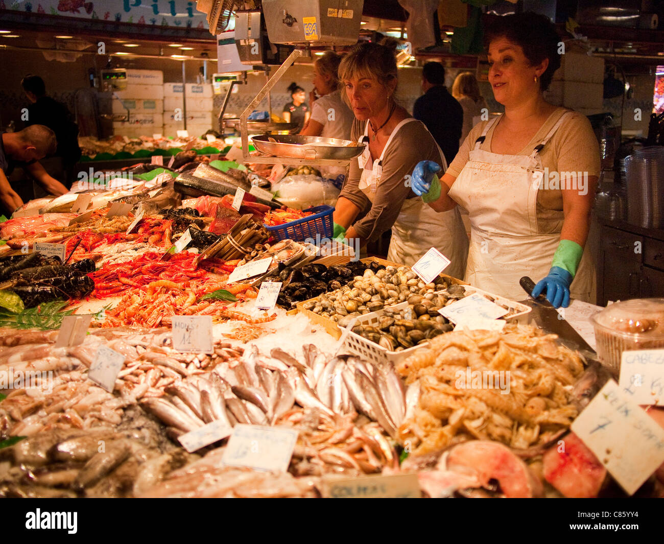 La Boqueria-Markt, Barcelona, Spanien Stockfoto