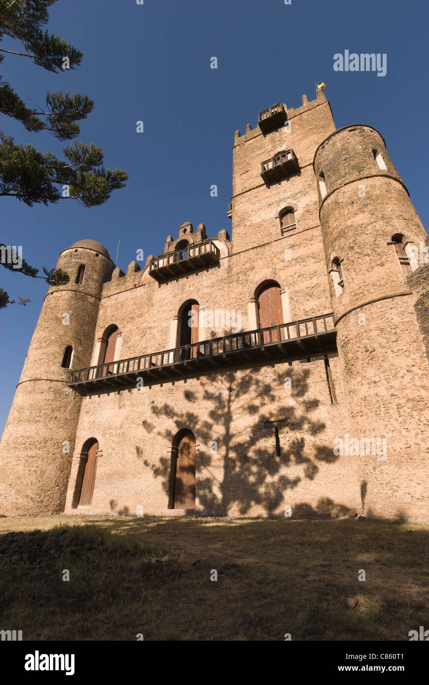 Elk200-2282v Äthiopien, Gondar, königliche Gehege, Fasilides Palast 1632-1667. Stockfoto