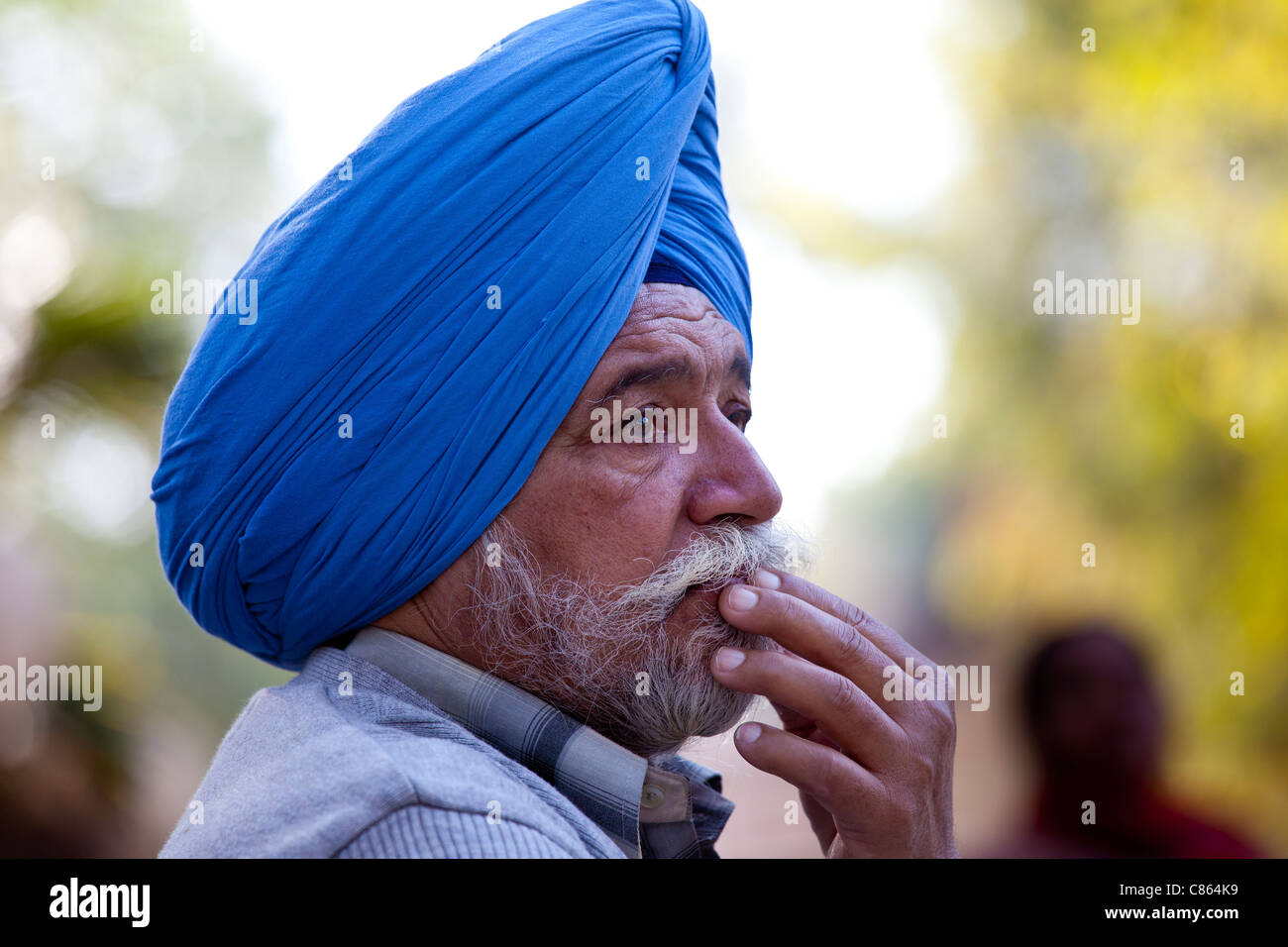 Sikh Mann in Neu-Delhi, Indien Stockfoto