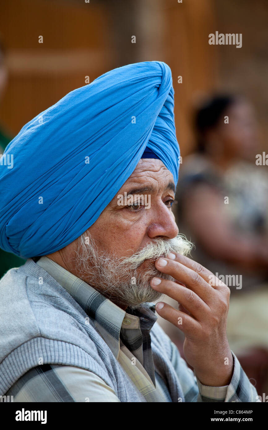 Sikh Mann in Neu-Delhi, Indien Stockfoto
