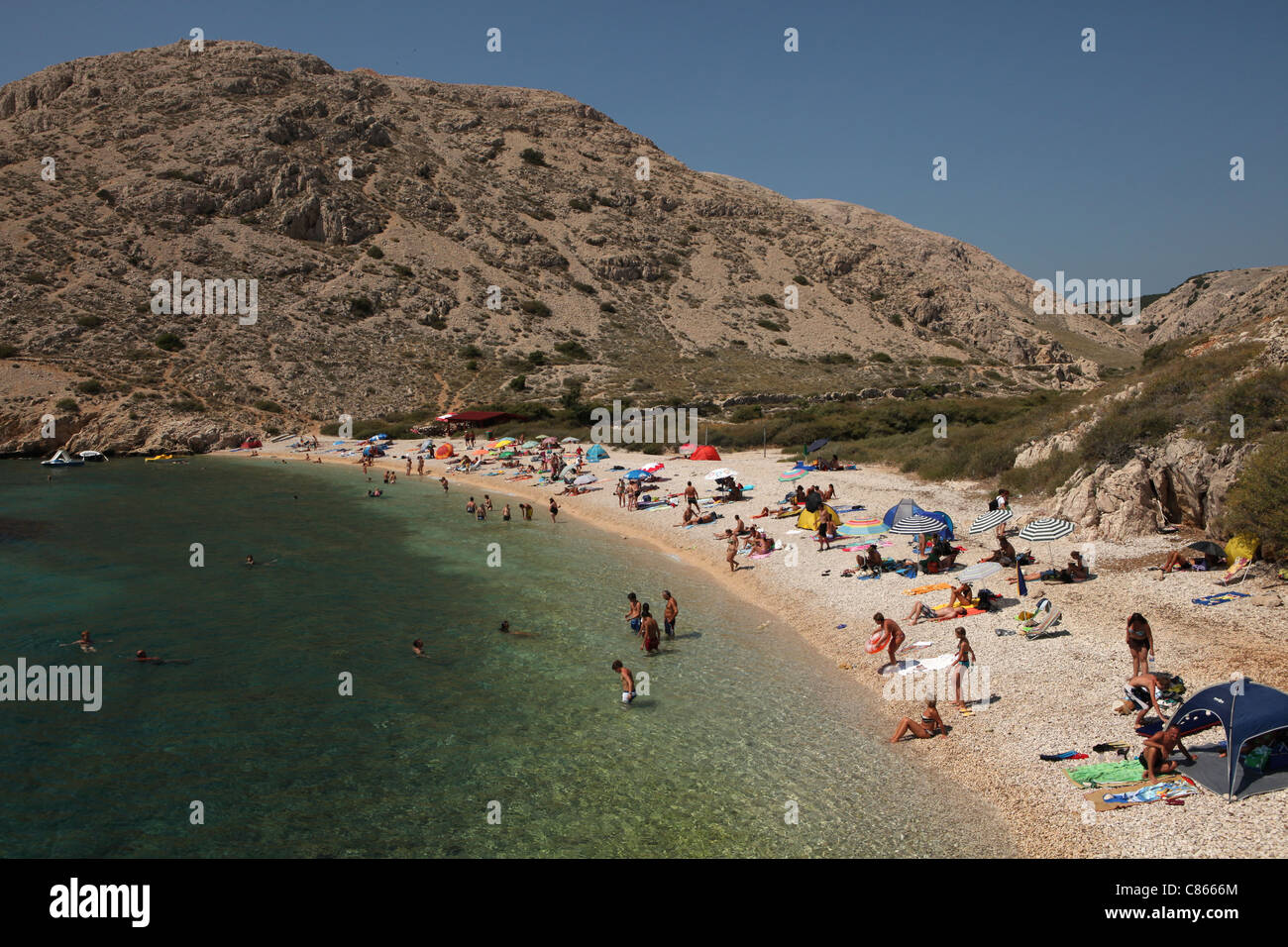 Strande In Stara Baska An Der Sudkuste Der Insel Krk Kroatien Stockfotografie Alamy