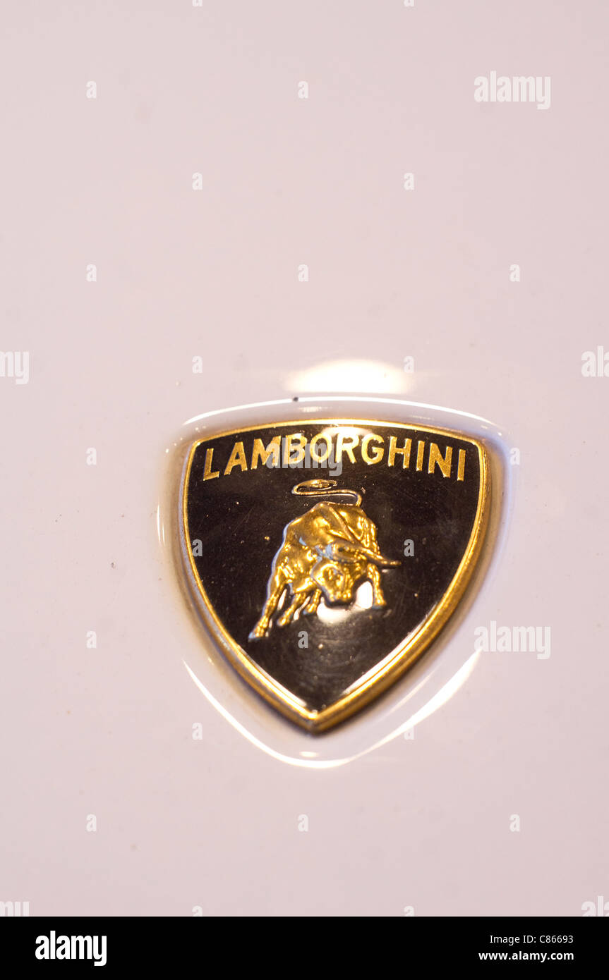 Lamborghini-Emblem Logo, Welt-berühmten Luxus-Autohersteller Stockfoto