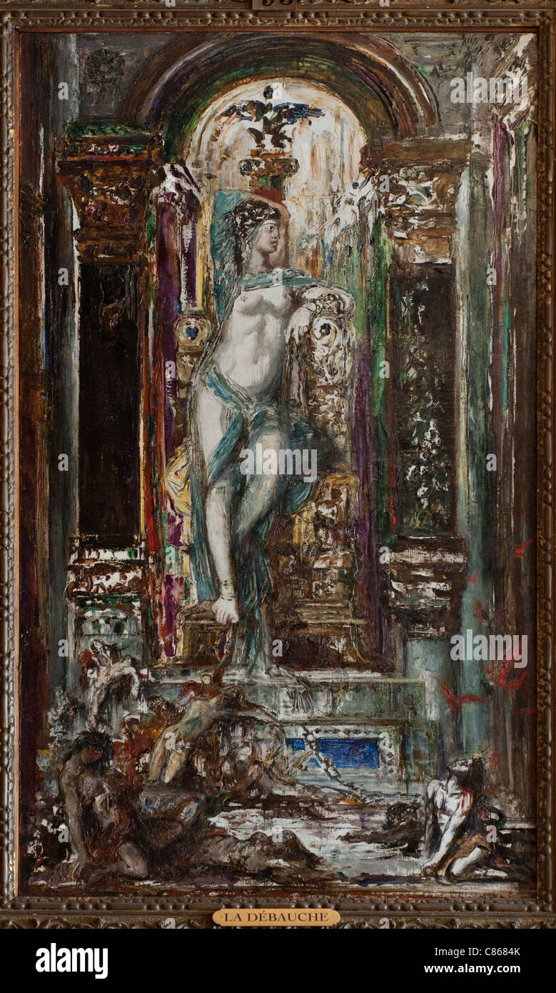 Gustave Moreau La Débauche Gustave Moreau Museum - Paris Stockfoto